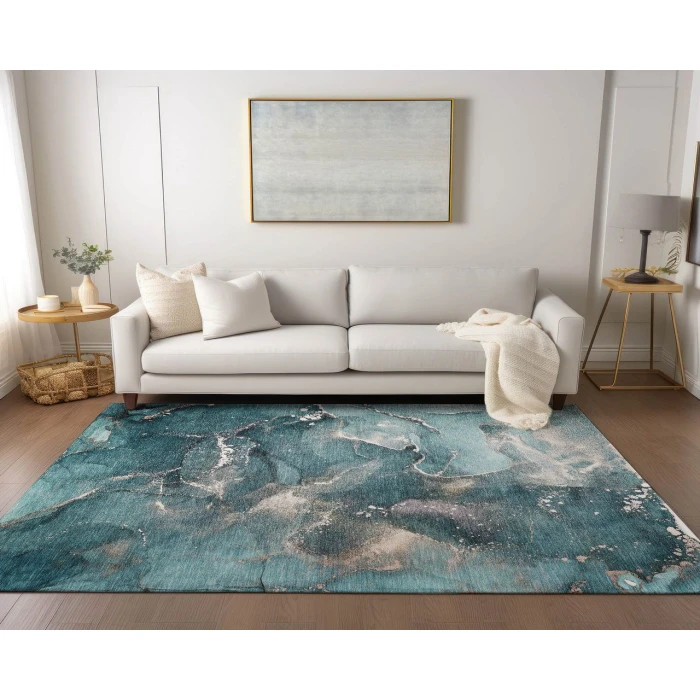 Chantille ACN518 Teal 2'6" x 3'10" Rug