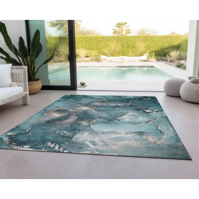 Chantille ACN518 Teal 2'6" x 3'10" Rug