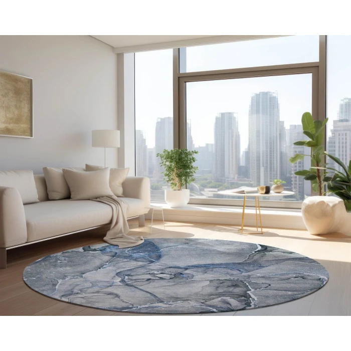 Chantille ACN519 Blue 8' x 8' Rug