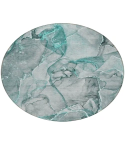 Addison Chantille ACN519 Teal 8 ft. x 8 ft. Round Rug