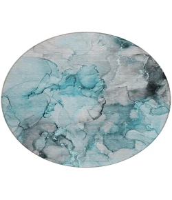 Addison Chantille ACN520 Teal 8 ft. x 8 ft. Round Rug