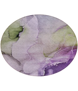 Addison Chantille ACN521 Purple 8 ft. x 8 ft. Round Rug