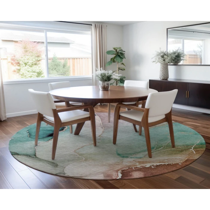 Chantille ACN521 Teal 8' x 8' Rug