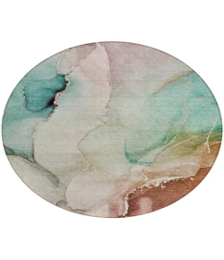 Addison Chantille ACN521 Teal 8 ft. x 8 ft. Round Rug