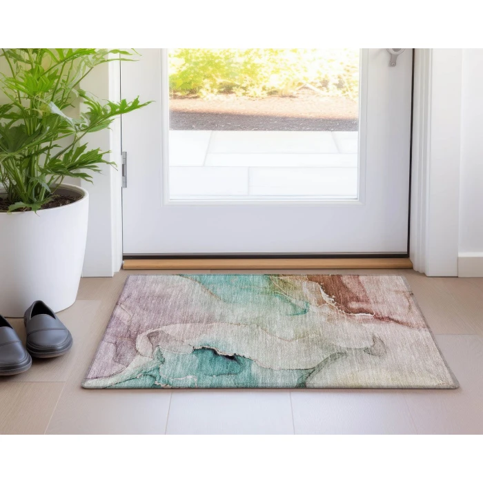 Chantille ACN521 Teal 1'8" x 2'6" Rug