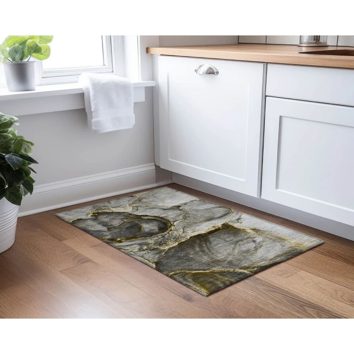 Chantille ACN525 Gold 1'8" x 2'6" Rug