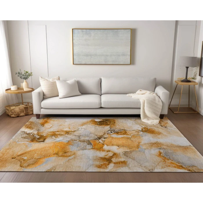 Chantille ACN526 Orange 3' x 5' Rug
