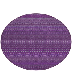 Addison Chantille ACN527 Eggplant 8 ft. x 8 ft. Round Rug