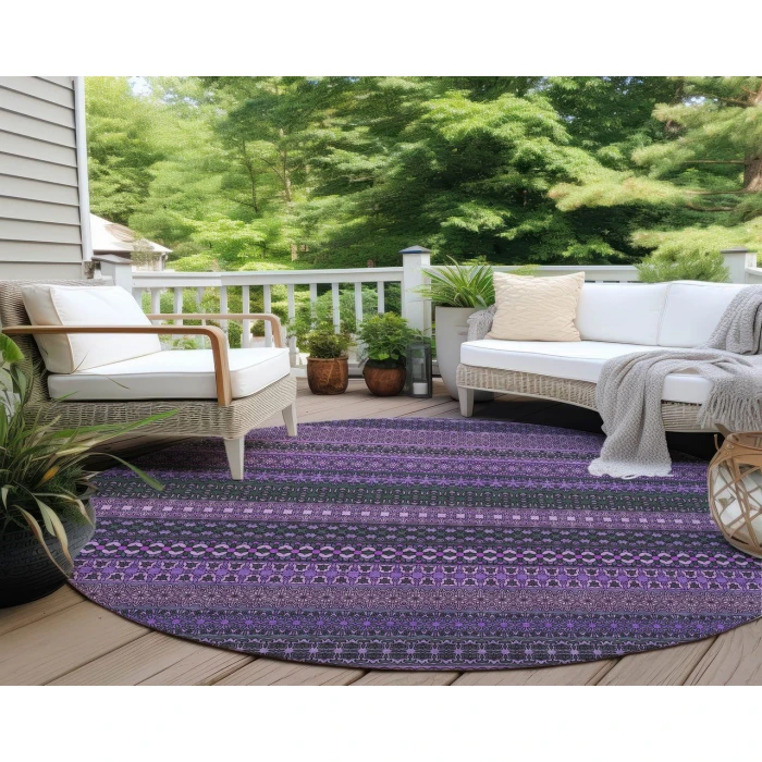 Chantille ACN527 Purple 8' x 8' Rug
