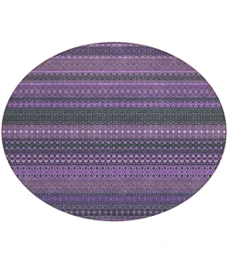 Addison Chantille ACN527 Purple 8 ft. x 8 ft. Round Rug