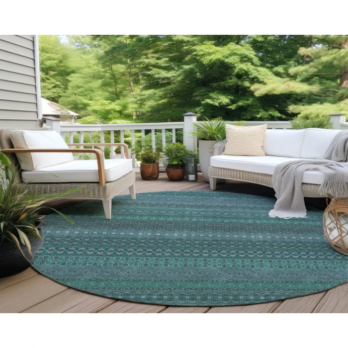 Chantille ACN527 Turquoise 8' x 8' Rug