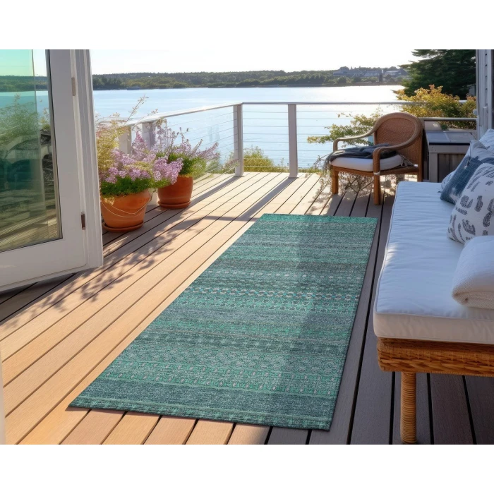 Chantille ACN527 Turquoise 2'3" x 7'6" Rug