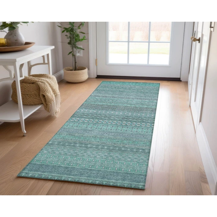 Chantille ACN527 Turquoise 2'3" x 7'6" Rug
