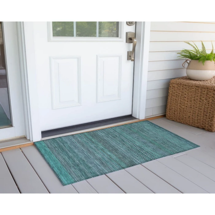 Chantille ACN527 Turquoise 1'8" x 2'6" Rug