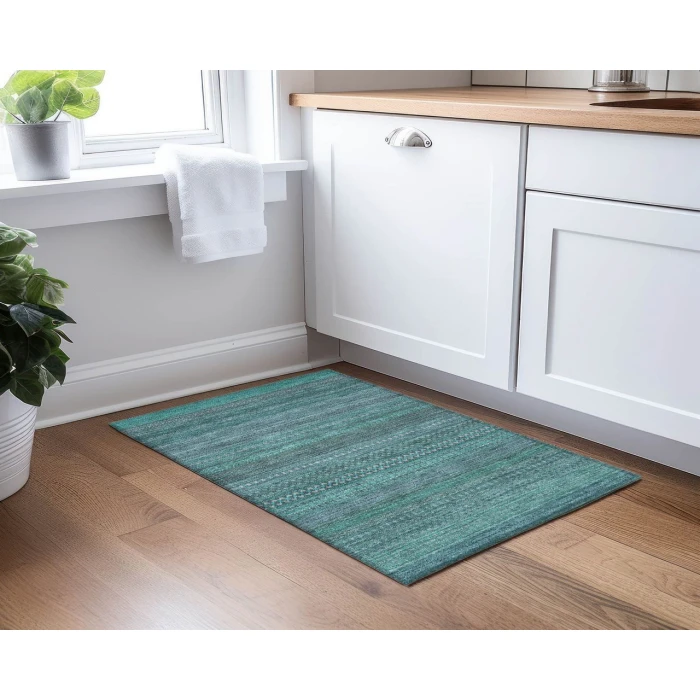 Chantille ACN527 Turquoise 1'8" x 2'6" Rug