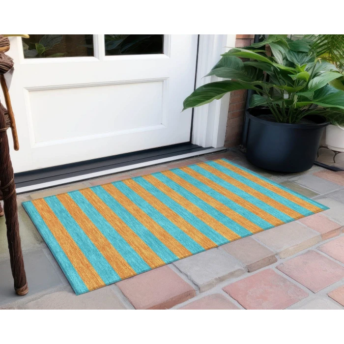 Chantille ACN530 Aqua 1'8" x 2'6" Rug