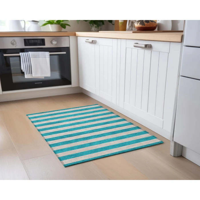 Chantille ACN530 Turquoise 1'8" x 2'6" Rug