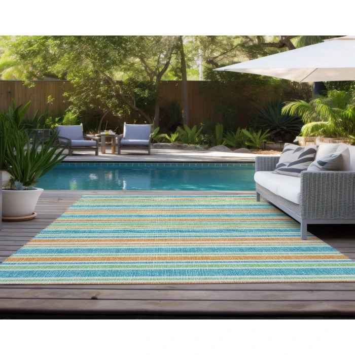 Chantille ACN531 Teal 3' x 5' Rug