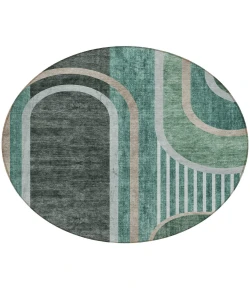 Addison Chantille ACN532 Emerald 8 ft. x 8 ft. Round Rug