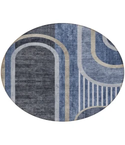 Addison Chantille ACN532 Navy 8 ft. x 8 ft. Round Rug