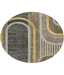 Addison Chantille ACN532 Taupe 8 ft. x 8 ft. Round Rug