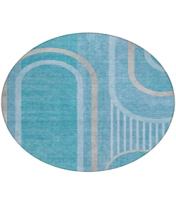Addison Chantille ACN532 Teal 8 ft. x 8 ft. Round Rug