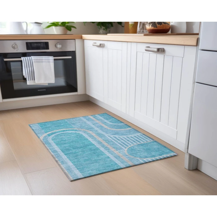 Chantille ACN532 Teal 1'8" x 2'6" Rug