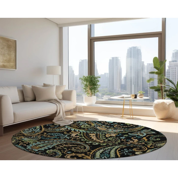 Chantille ACN533 Black 8' x 8' Rug