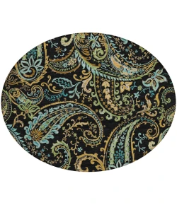Addison Chantille ACN533 Black 8 ft. x 8 ft. Round Rug