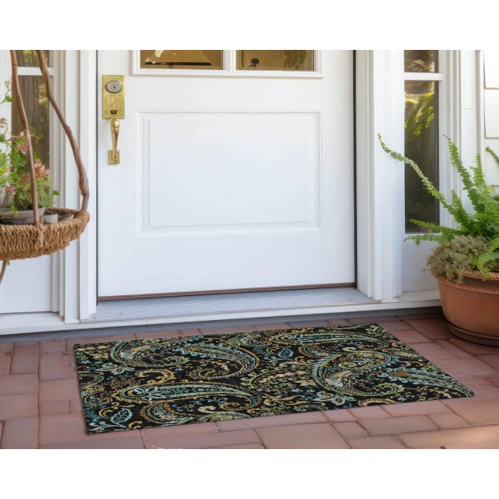 Chantille ACN533 Black 1'8" x 2'6" Rug