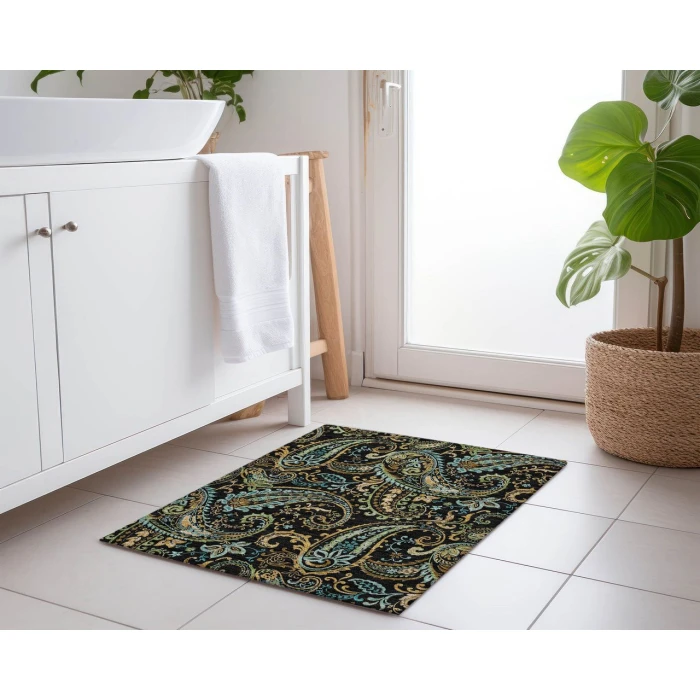 Chantille ACN533 Black 1'8" x 2'6" Rug