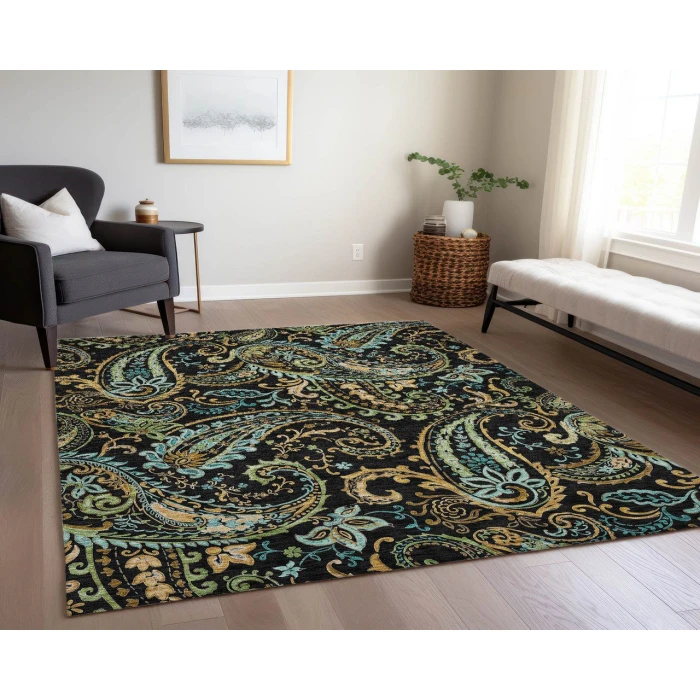 Chantille ACN533 Black 2'6" x 3'10" Rug