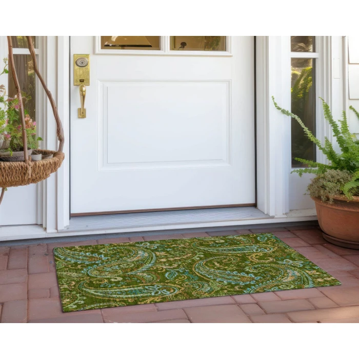 Chantille ACN533 Green 1'8" x 2'6" Rug