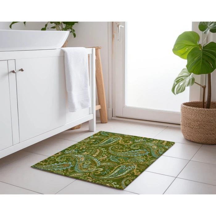Chantille ACN533 Green 1'8" x 2'6" Rug