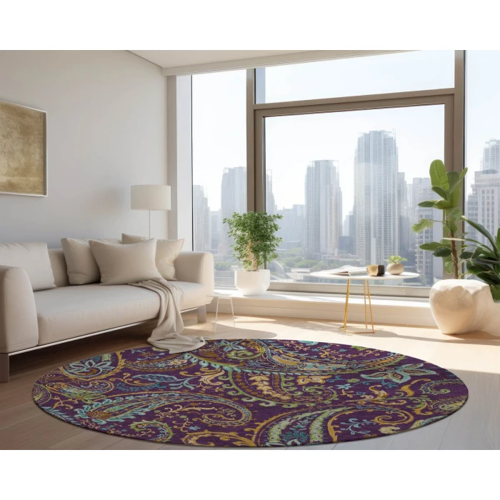 Chantille ACN533 Purple 8' x 8' Rug