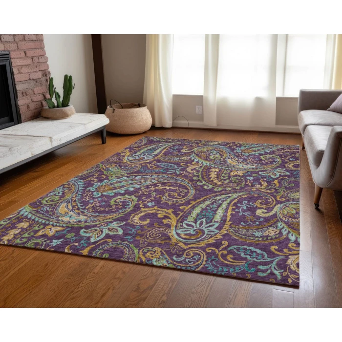 Chantille ACN533 Purple 3' x 5' Rug