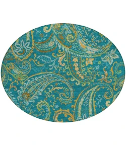 Addison Chantille ACN533 Teal 8 ft. x 8 ft. Round Rug