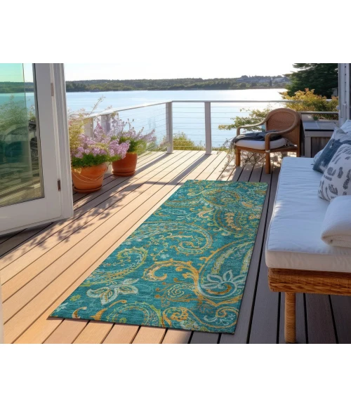 Chantille ACN533 Teal 2'3" x 7'6" Rug