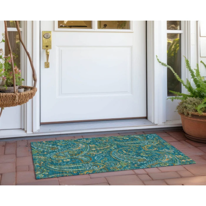 Chantille ACN533 Teal 1'8" x 2'6" Rug