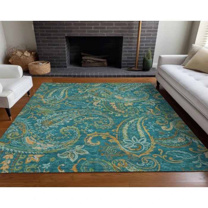 Chantille ACN533 Teal 5' x 7'6" Rug