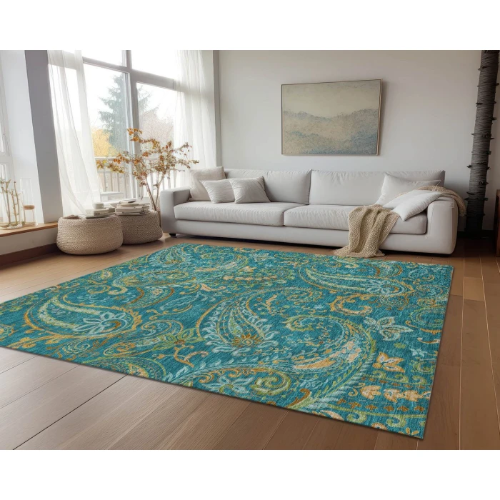 Chantille ACN533 Teal 5' x 7'6" Rug