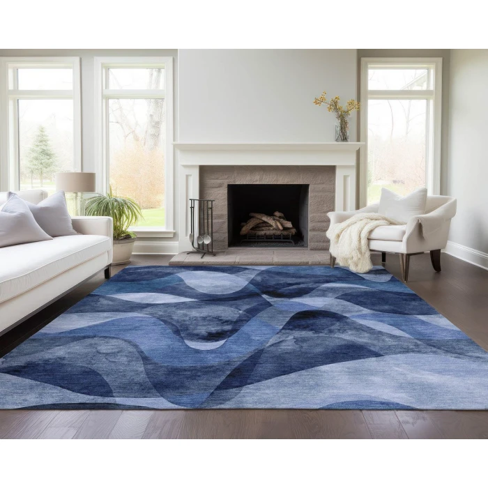 Chantille ACN536 Navy 3' x 5' Rug