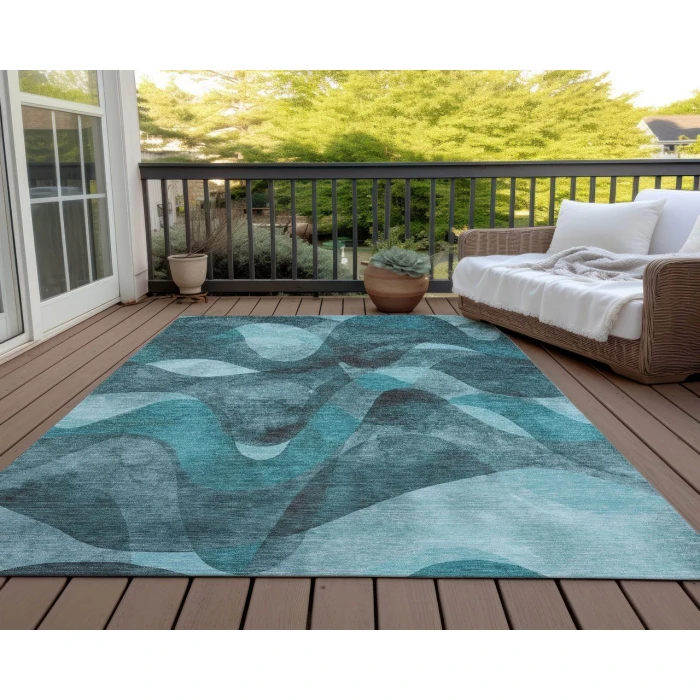 Chantille ACN536 Teal 2'6" x 3'10" Rug