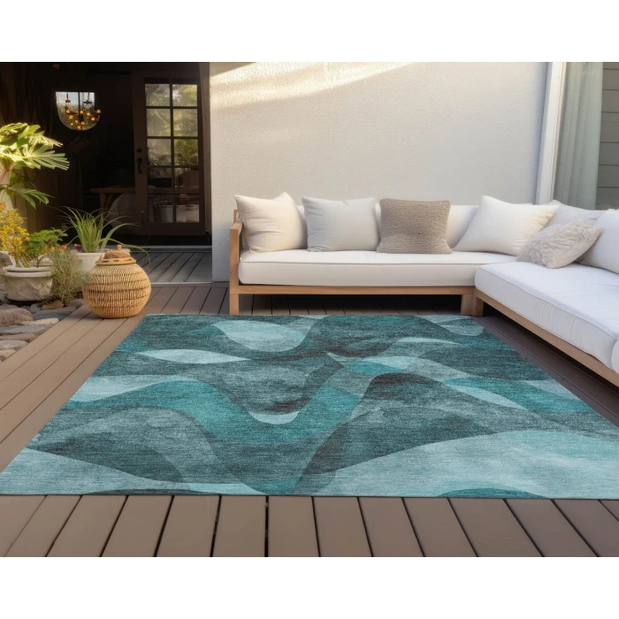 Chantille ACN536 Teal 2'6" x 3'10" Rug