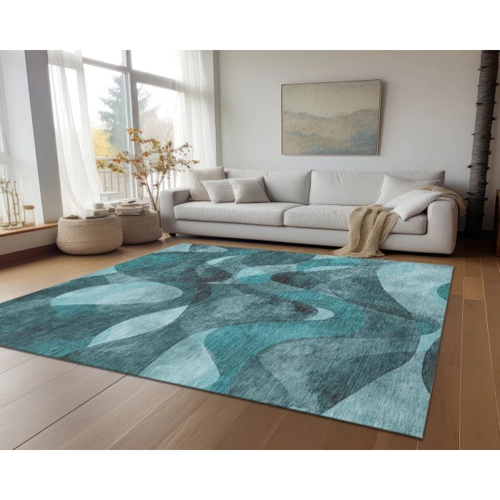 Chantille ACN536 Teal 2'6" x 3'10" Rug