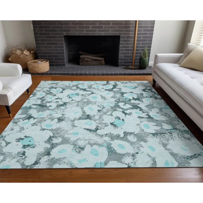 Chantille ACN538 Teal 2'6" x 3'10" Rug