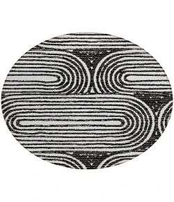 Addison Chantille ACN540 Black 8 ft. x 8 ft. Round Rug