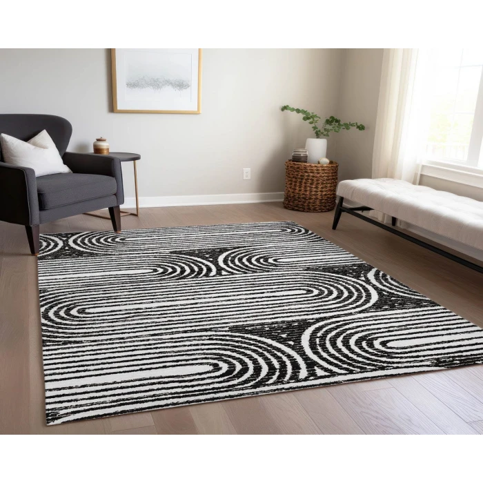 Chantille ACN540 Black 2'6" x 3'10" Rug