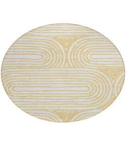 Addison Chantille ACN540 Gold 8 ft. x 8 ft. Round Rug