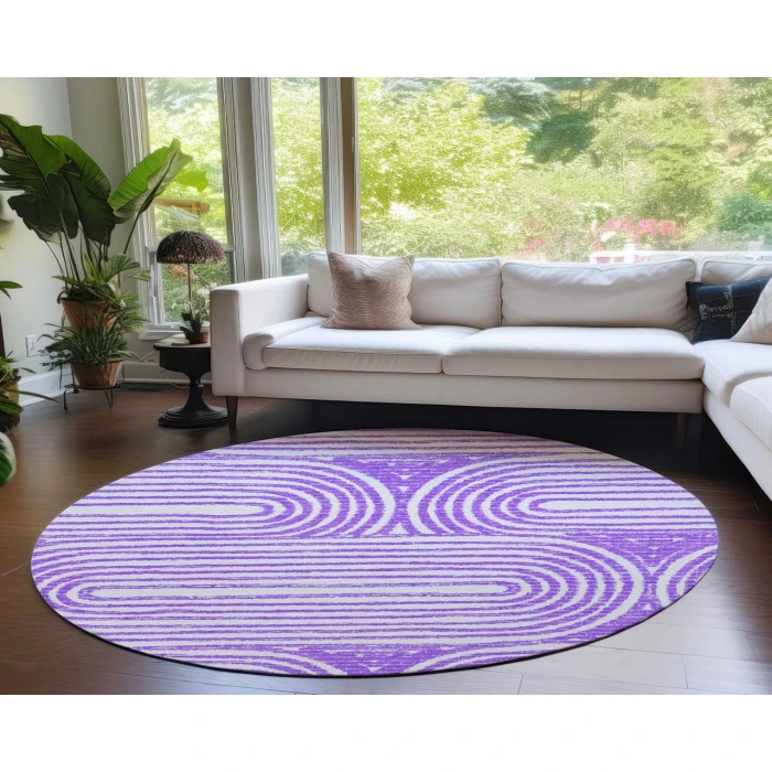 Chantille ACN540 Purple 8' x 8' Rug